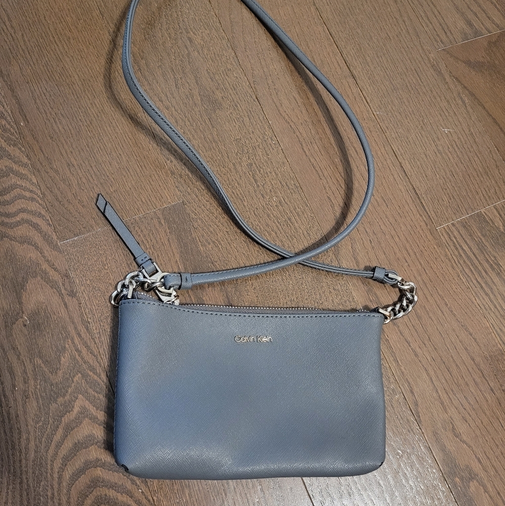 Calvin Klein Gray Hayden Staffiano Crossbody Bag